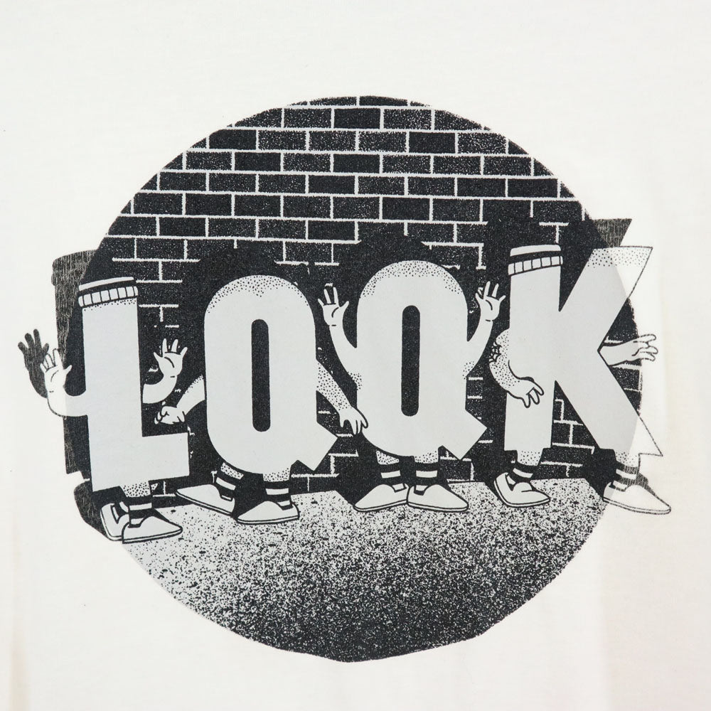 LQQK STUDIO THE DOM COREY ルックスタジオ プリント 半袖 Tシャツ M ホワイト メンズ