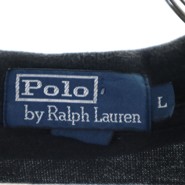 ポロバイラルフローレン ボーダー柄 半袖 ポロシャツ L ブラック 他 Polo by Ralph Lauren 鹿の子 メンズ