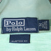 ポロバイラルフローレン ボーダー柄 半袖 ポロシャツ M グリーン系 Polo by Ralph Lauren 鹿の子 CUSTOM FIT メンズ