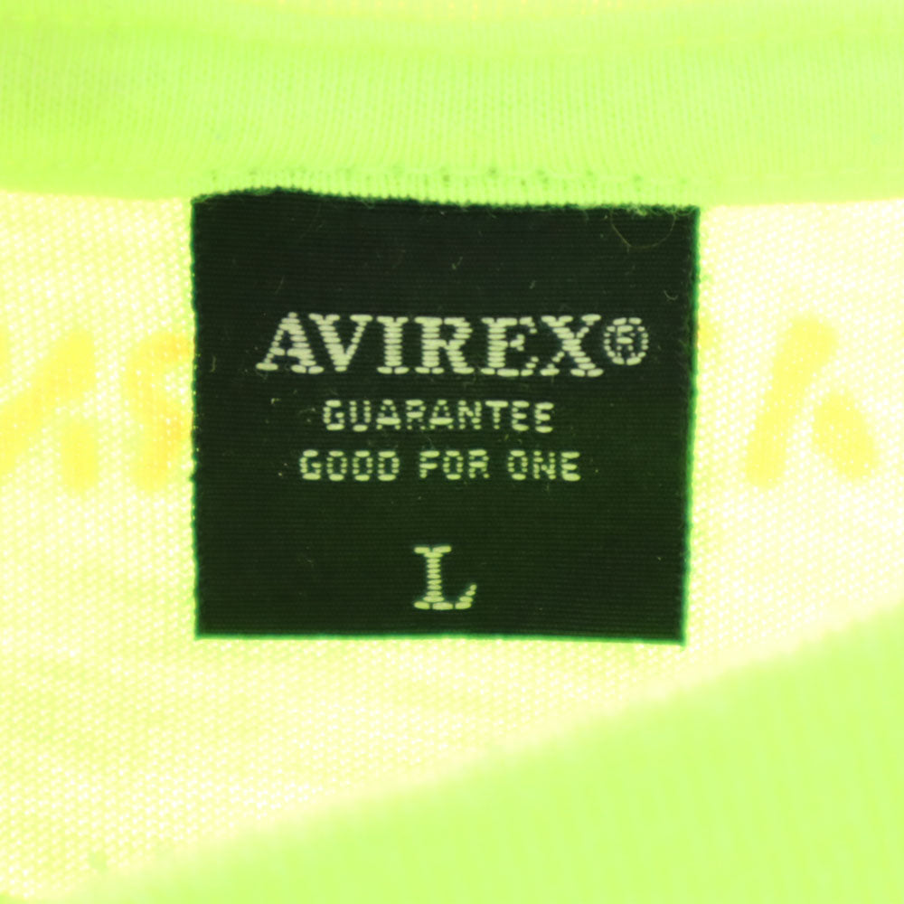 アヴィレックス 半袖 Tシャツ L ネオンイエロー AVIREX メンズ