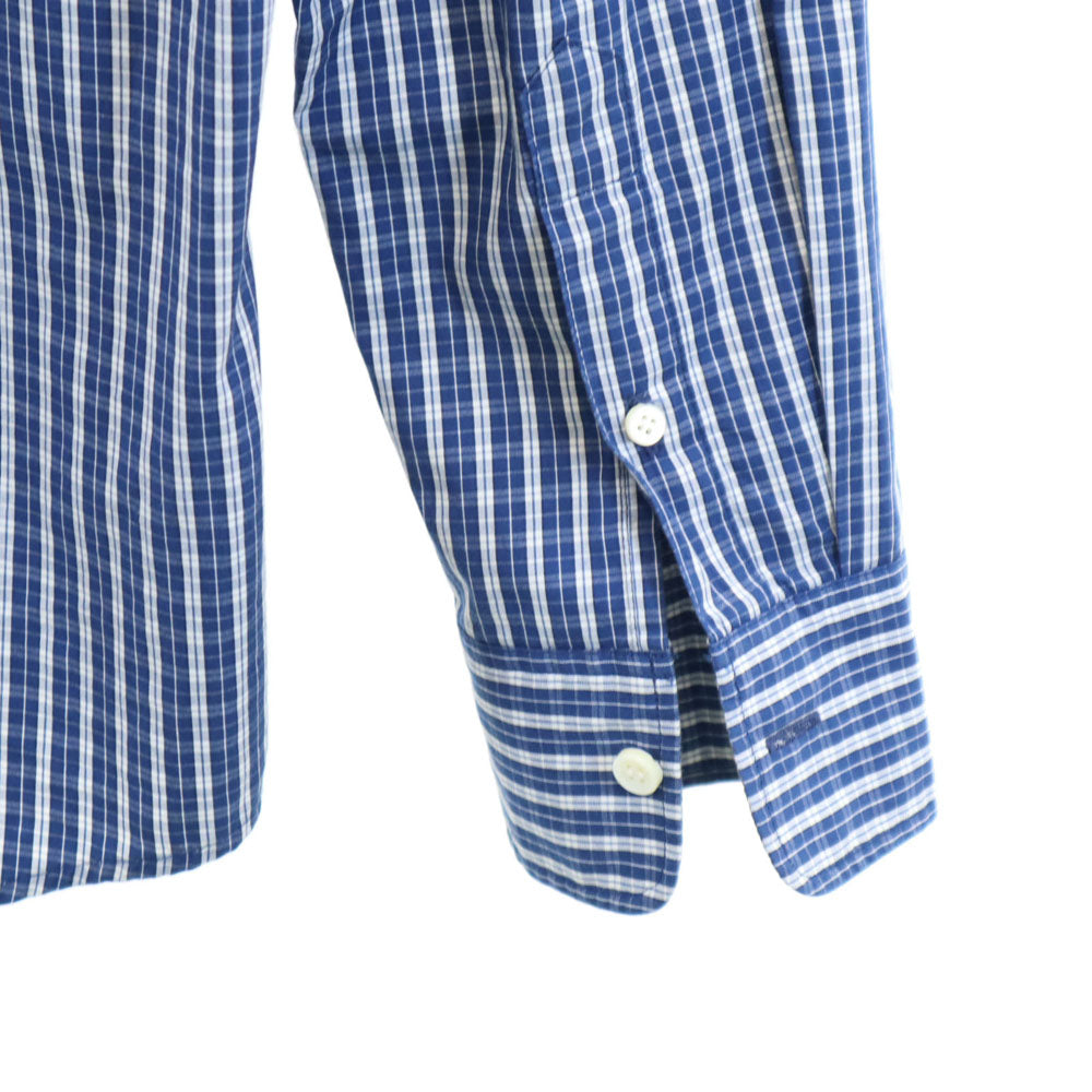 アーペーセー チェック柄 長袖 ボタンダウンシャツ S ネイビー系 A.P.C. メンズ