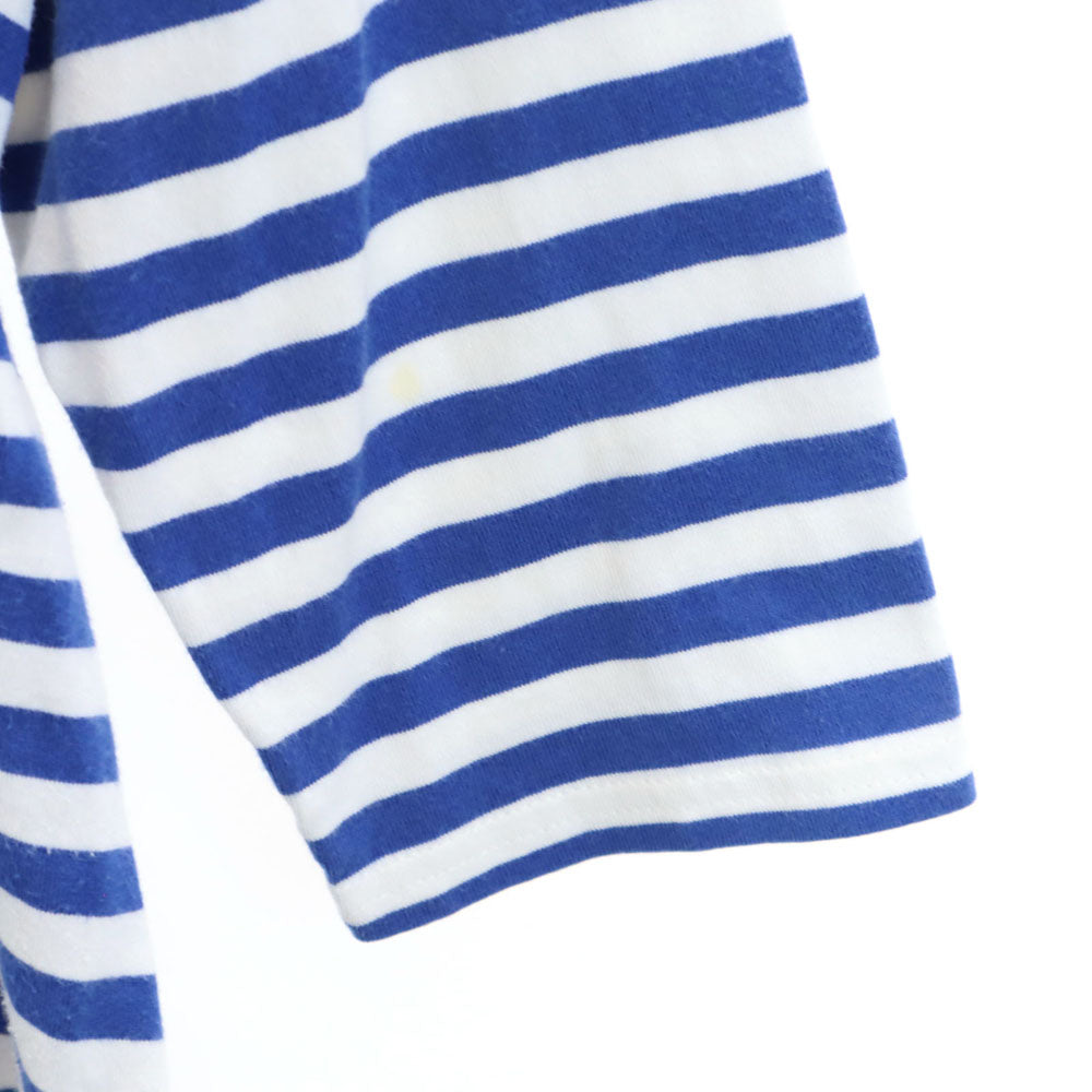 marimekko マリメッコ ボーダー柄 長袖 ワンピース 160 ブルー×ホワイト キッズ