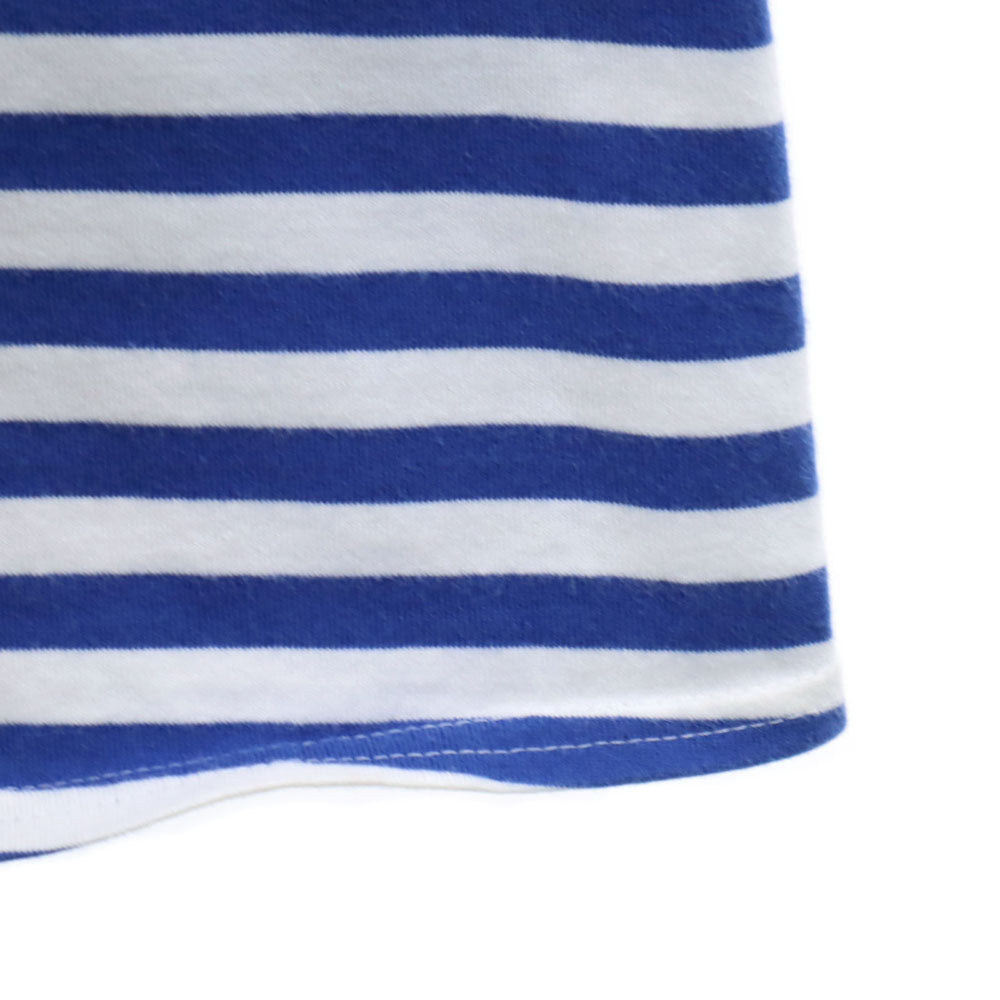 marimekko マリメッコ ボーダー柄 長袖 ワンピース 160 ブルー×ホワイト キッズ