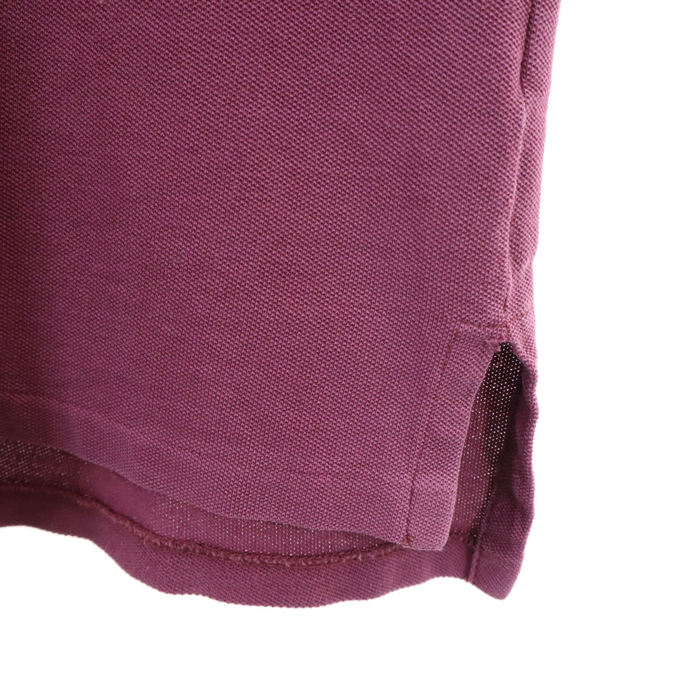 ポロバイラルフローレン 90s USA製 半袖 ポロシャツ M エンジ系 Polo by Ralph Lauren 鹿の子地 メンズ