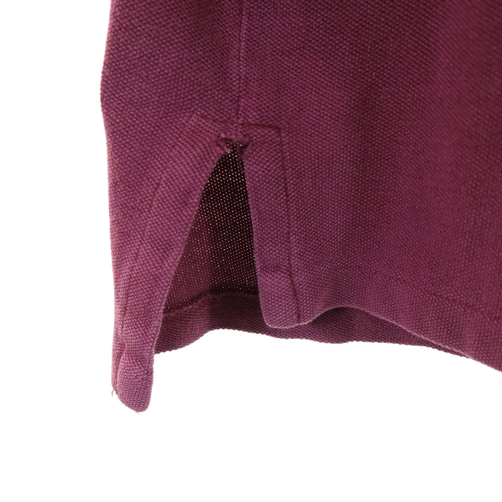 ポロバイラルフローレン 90s USA製 半袖 ポロシャツ M エンジ系 Polo by Ralph Lauren 鹿の子地 メンズ