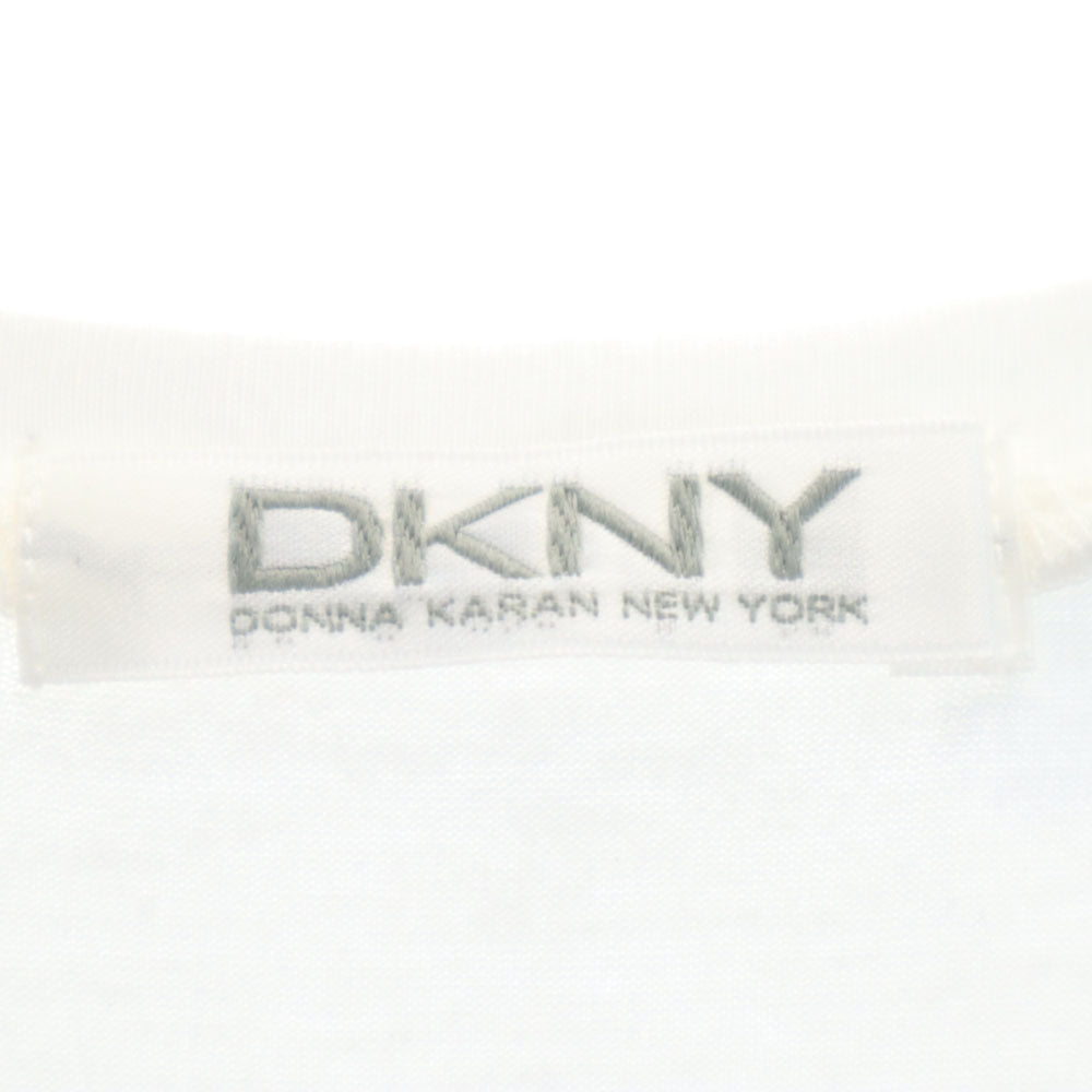 ダナキャランニューヨーク ノースリーブ チュニック L ホワイト 他 DKNY DONNA KARAN NEW YORK レディース