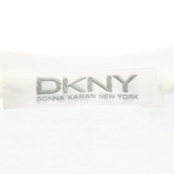 ダナキャランニューヨーク ノースリーブ チュニック L ホワイト 他 DKNY DONNA KARAN NEW YORK レディース