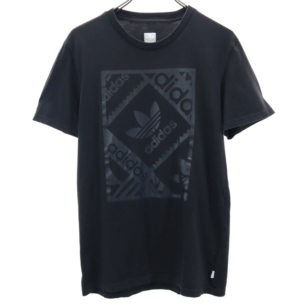 アディダス トレフォイルロゴプリント 半袖 Tシャツ M 黒 adidas メンズ