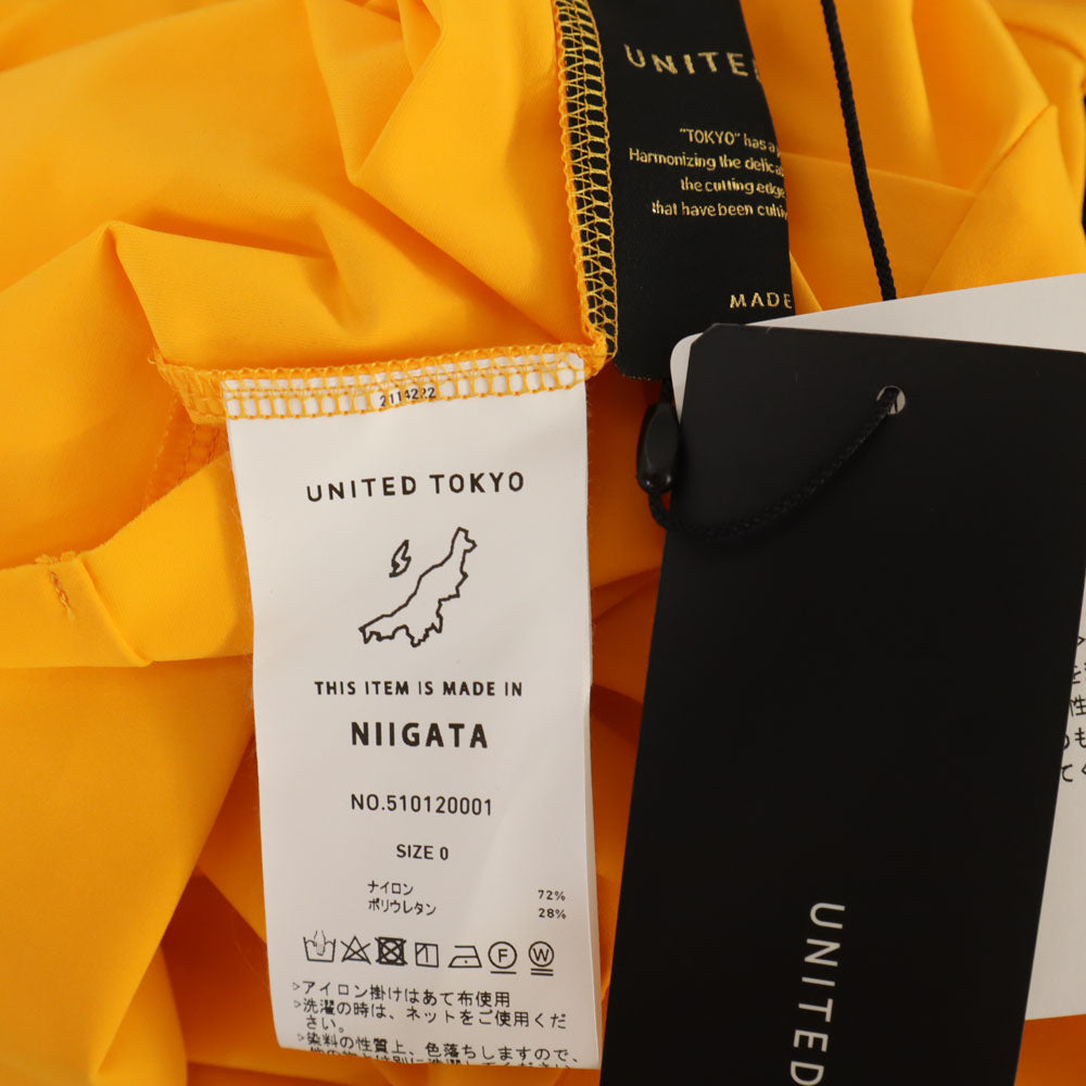 ユナイテッドトウキョウ 未使用 NIIGATA 日本製 長袖 ストロボカラー カットソー 0 オレンジ UNITED TOKYO タグ付き レディース