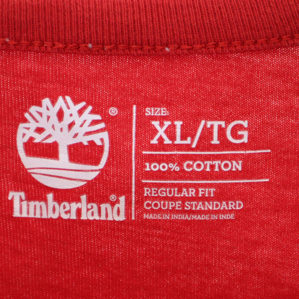 ティンバーランド プリント 半袖 Tシャツ XL レッド系 Timberland メンズ