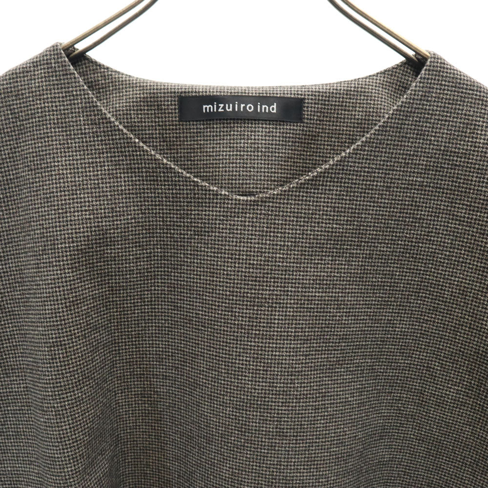 ミズイロインド 日本製 半袖 Tシャツ ブラウン mizuiro ind レディース