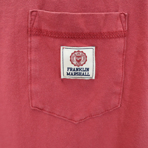 フランクリンマーシャル 半袖 Tシャツ S レッド系 FRANKLIN&MARSHALL ポケT メンズ