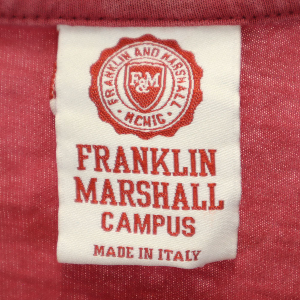 フランクリンマーシャル 半袖 Tシャツ S レッド系 FRANKLIN&MARSHALL ポケT メンズ