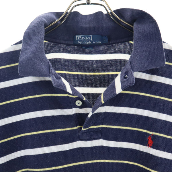 ポロバイラルフローレン ボーダー柄 半袖 ポロシャツ L ネイビー 他 Polo by Ralph Lauren メンズ