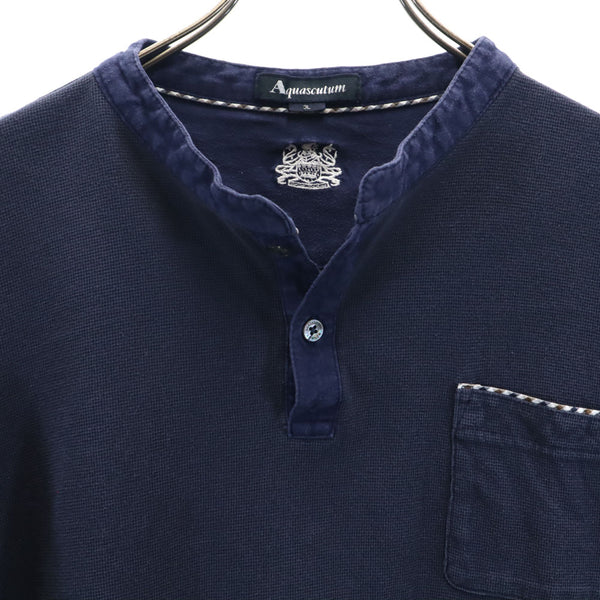 アクアスキュータム 日本製 半袖 Tシャツ 3L ネイビー Aquascutum ビックサイズ メンズ