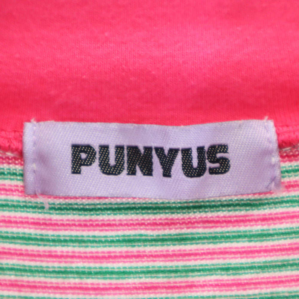プニュズ ボーダー柄 半袖 モックネック カットソー 1 ピンク 他 PUNYUS Tシャツ レディース