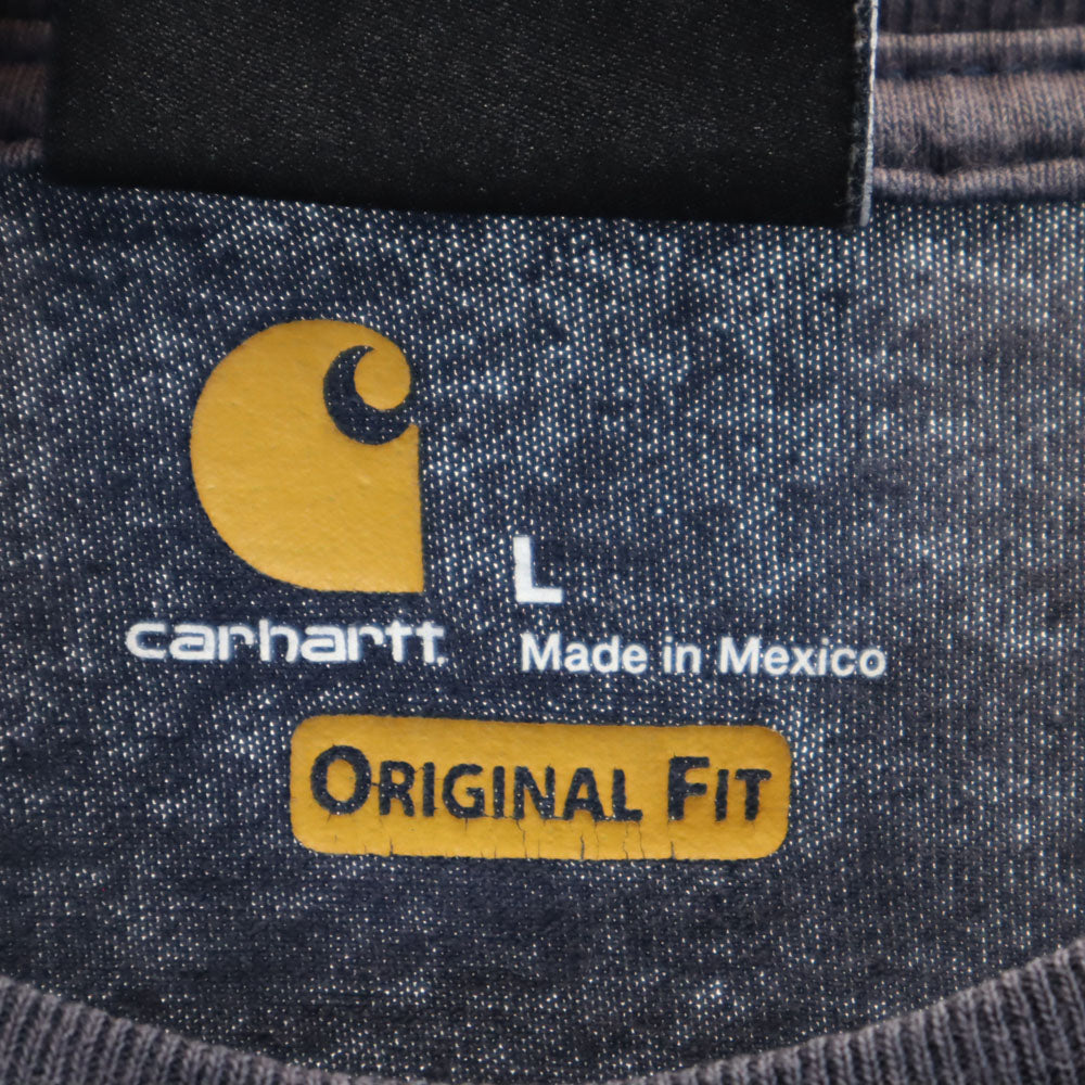 カーハート バックプリント 半袖 Tシャツ L グレー Carhartt メンズ