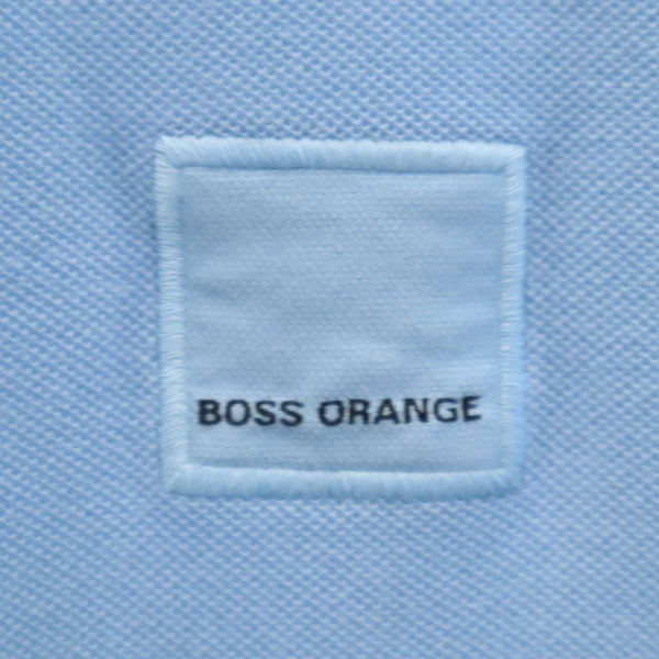 ボスヒューゴボス 半袖 ポロシャツ XL 水色 BOSS HUGO BOSS 鹿の子 メンズ