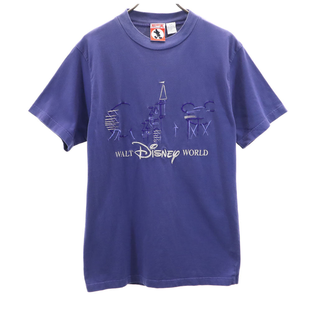 MICKEY,INC オールド ウォルトディズニーワールド 半袖 Tシャツ S パープルネイビー系 ミッキー WALT DISNEY WORLD メンズ