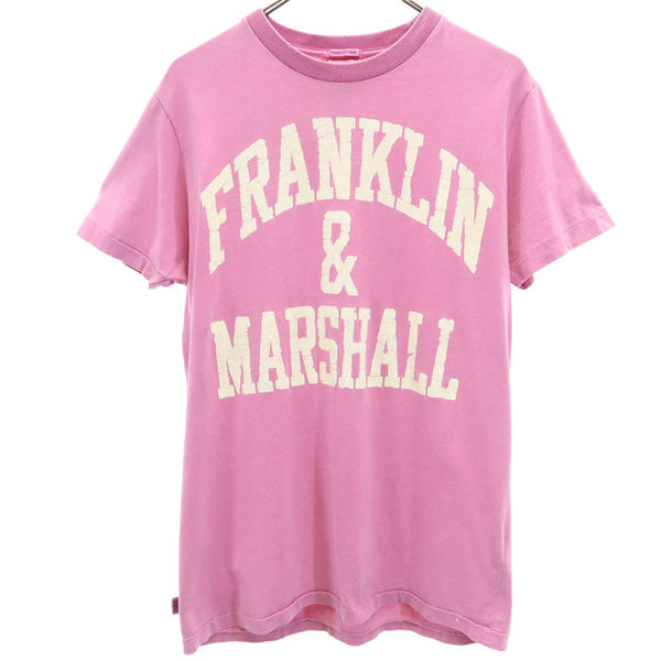 フランクリンマーシャル イタリア製 半袖 Tシャツ M ピンクパープル FRANKLIN&MARSHALL メンズ