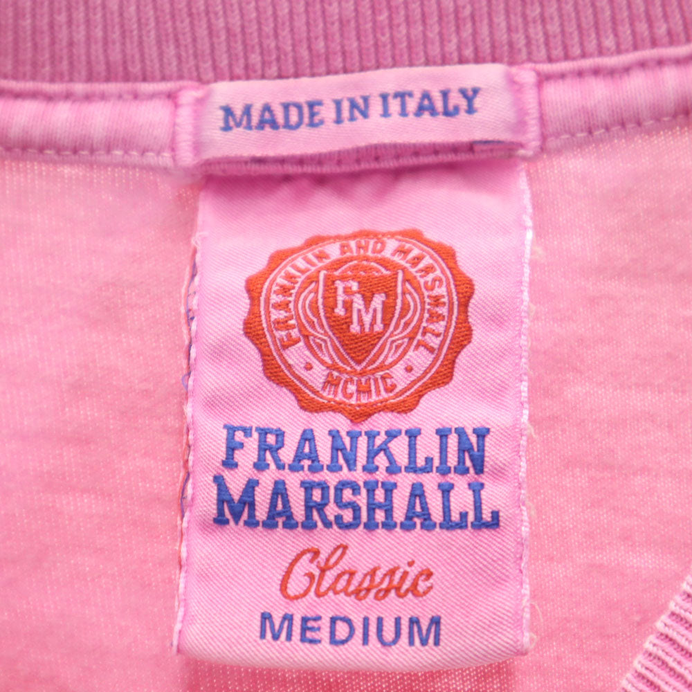 フランクリンマーシャル イタリア製 半袖 Tシャツ M ピンクパープル FRANKLIN&MARSHALL メンズ