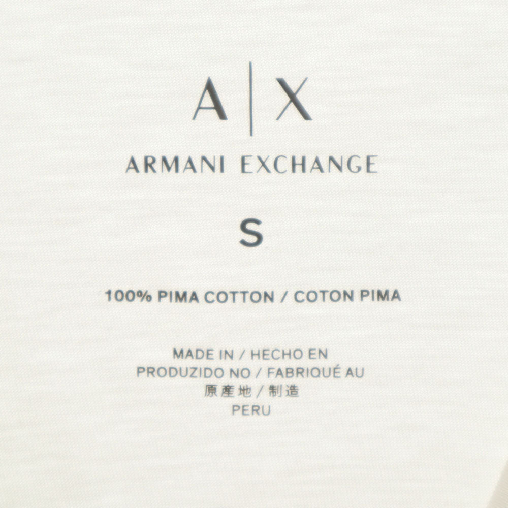 未使用 アルマーニエクスチェンジ 半袖 Vネック Tシャツ S ホワイト系 ARMANI EXCHANGE タグ付き メンズ