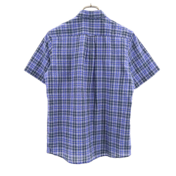 ノースフェイス アウトドア NR21538 半袖 シアサッカー チェックシャツ S 青紫系 THE NORTH FACE WSR CHCK SHIRT メンズ