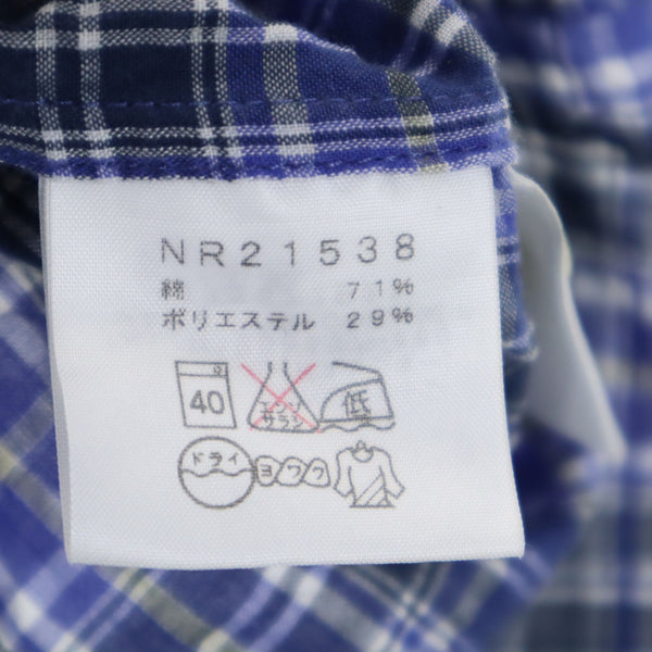 ノースフェイス アウトドア NR21538 半袖 シアサッカー チェックシャツ S 青紫系 THE NORTH FACE WSR CHCK SHIRT メンズ