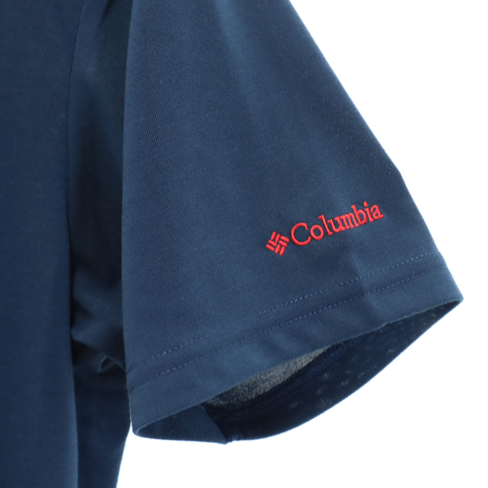 コロンビア プリント 半袖 Tシャツ XL ネイビー系 Columbia アウトドア メンズ