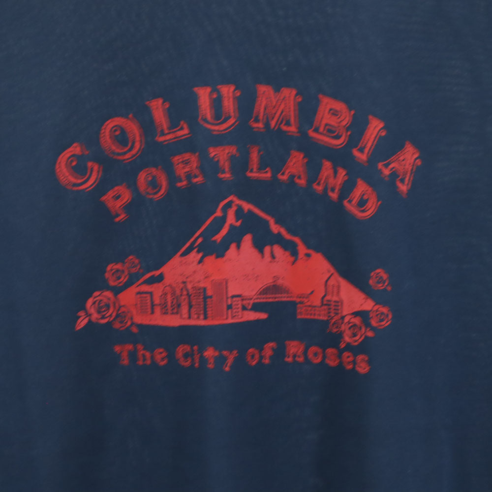 コロンビア プリント 半袖 Tシャツ XL ネイビー系 Columbia アウトドア メンズ