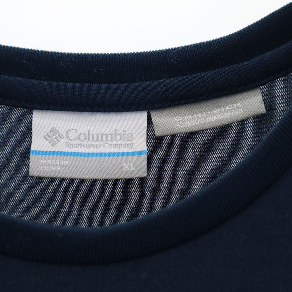 コロンビア プリント 半袖 Tシャツ XL ネイビー系 Columbia アウトドア メンズ