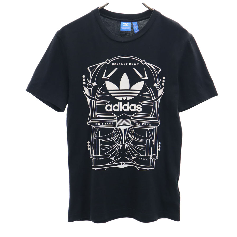 アディダス トレフォイルロゴプリント 半袖 Tシャツ M ブラック系 adidas メンズ