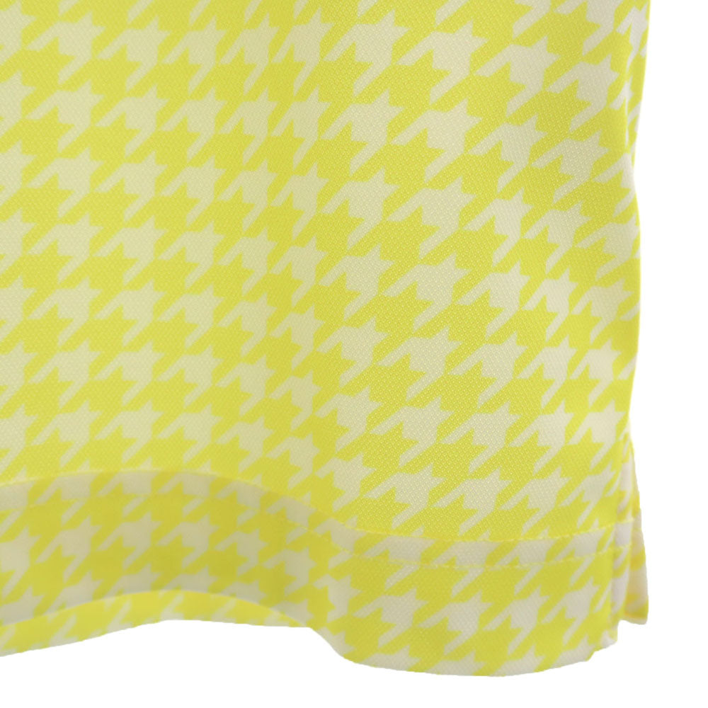 キャロウェイ 総柄 ゴルフ 半袖 ボタンダウン ポロシャツ M イエロー Callaway メンズ