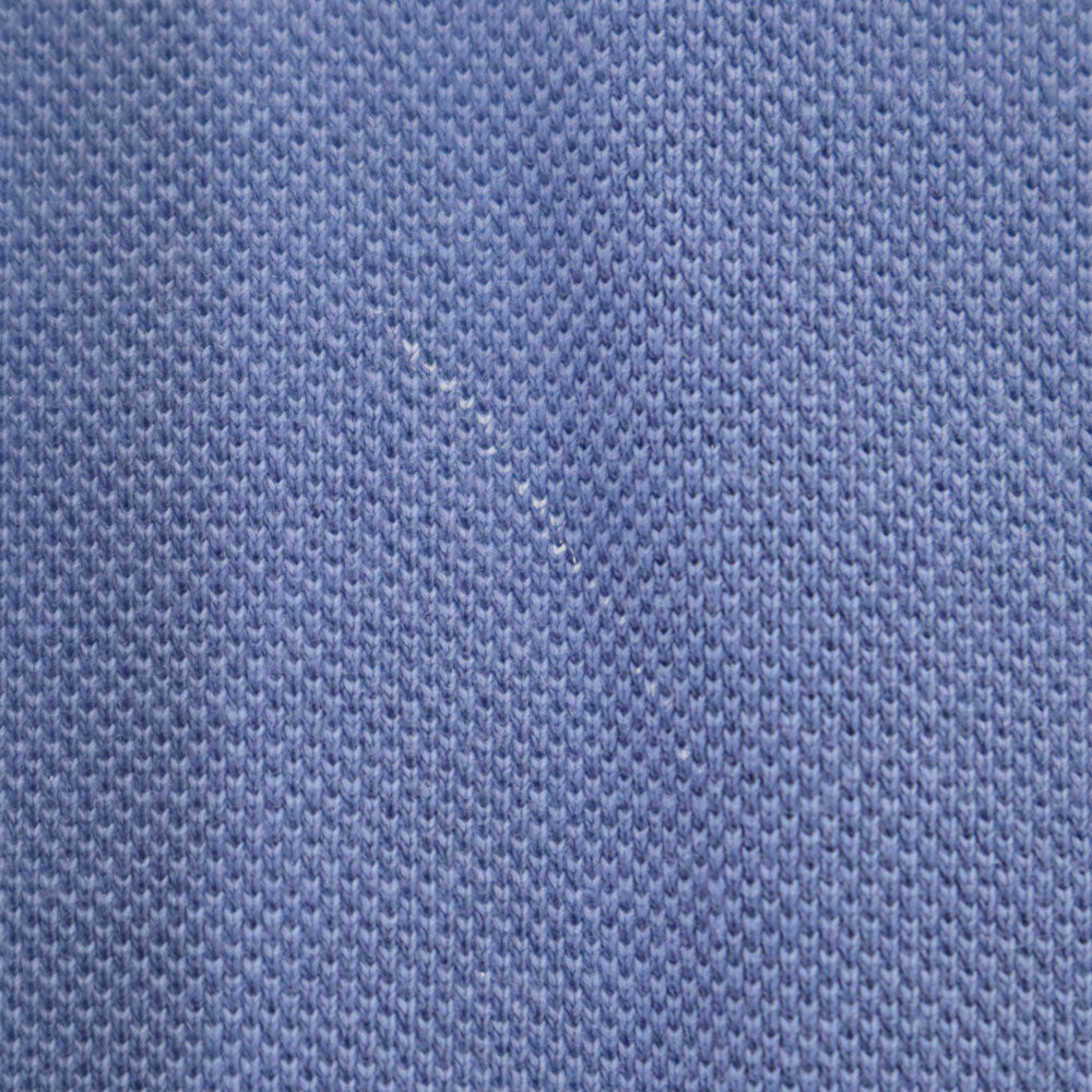 トミーヒルフィガー 90s オールド 半袖 ポロシャツ L ブルー系 TOMMY HILFIGER 鹿の子地 メンズ