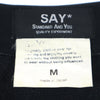 SAY Standard And You 日本製 半袖 Tシャツ M ブラック系 SAY Standard And You メンズ