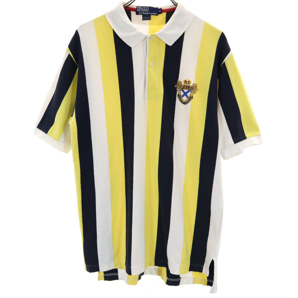 ポロバイラルフローレン 90s USA製 オールド ストライプ 半袖 ポロシャツ M Polo by Ralph Lauren メンズ