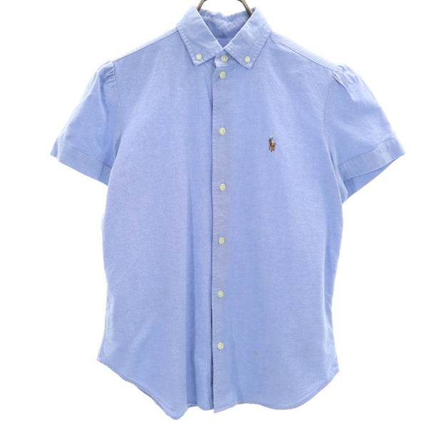 ポロバイラルフローレン 半袖 ボタンダウンシャツ XS ブルー Polo by Ralph Lauren キッズ