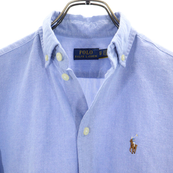 ポロバイラルフローレン 半袖 ボタンダウンシャツ XS ブルー Polo by Ralph Lauren キッズ