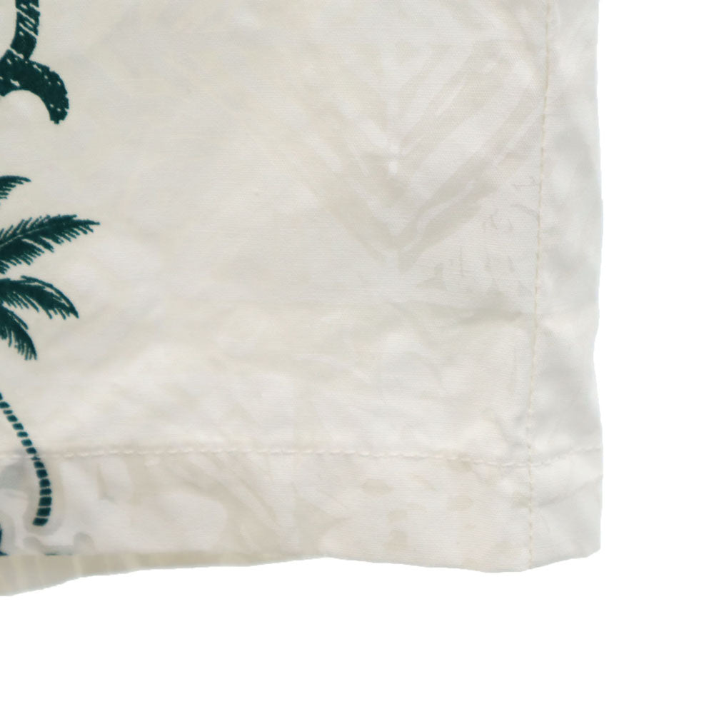 ロイヤルハワイアンクリエーションズ 90s オールド ハワイ製 ホヌ柄 半袖 オープンカラー アロハシャツ 10 ホワイト ROYAL Hawaiian Creations パームツリー キッズ