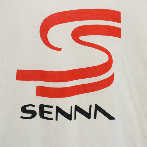 アイルトン セナ 半袖 Tシャツ ホワイト F1 SENNA メンズ