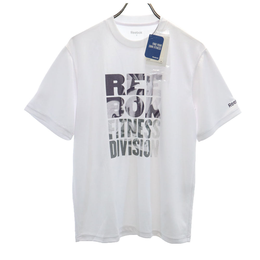 未使用 リーボック トレーニング 半袖 メッシュ Tシャツ S ホワイト Reebok フィットネス PLAY DRY メンズ