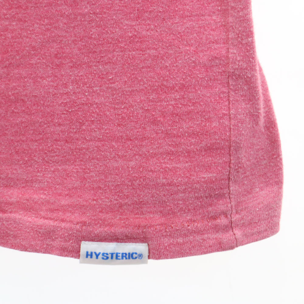 ヒステリック 日本製 プリント 半袖 Tシャツ FREE ピンク系 HYSTERIC レディース