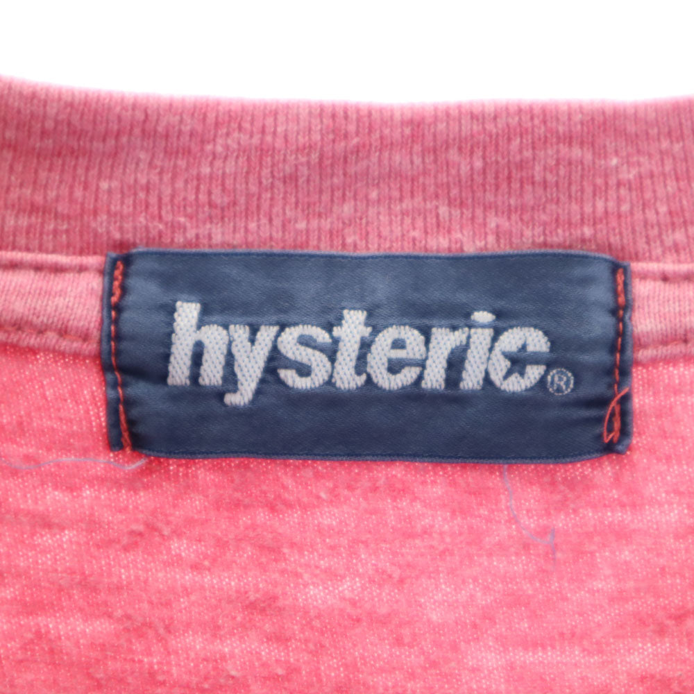 ヒステリック 日本製 プリント 半袖 Tシャツ FREE ピンク系 HYSTERIC レディース