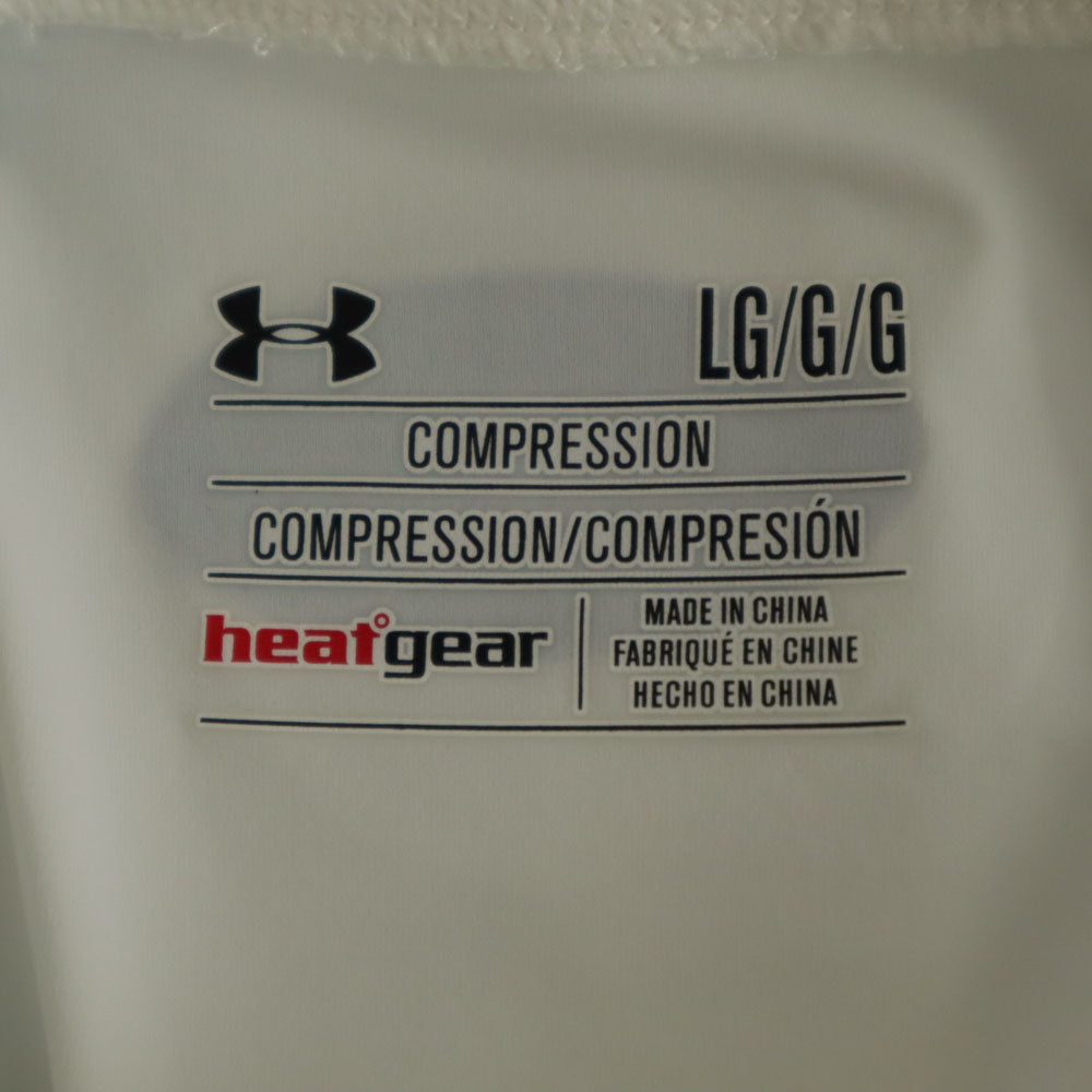 アンダーアーマー トレーニング 半袖 ウェア LG 白 UNDER ARMOUR HEATGEAR アンダーシャツ メンズ