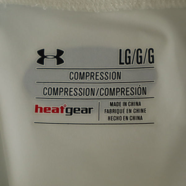 アンダーアーマー トレーニング 半袖 ウェア LG 白 UNDER ARMOUR HEATGEAR アンダーシャツ メンズ