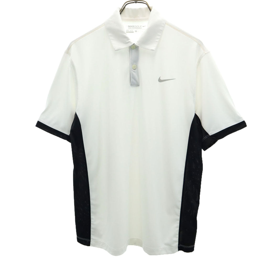 ナイキゴルフ ゴルフ 半袖 ポロシャツ M 白 NIKE GOLF DRI-FIT メンズ