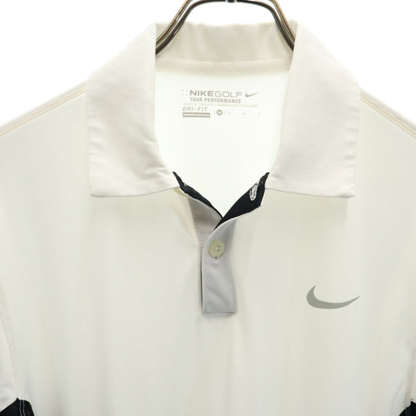 ナイキゴルフ ゴルフ 半袖 ポロシャツ M 白 NIKE GOLF DRI-FIT メンズ