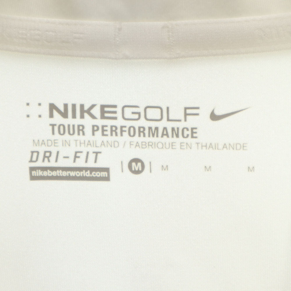 ナイキゴルフ ゴルフ 半袖 ポロシャツ M 白 NIKE GOLF DRI-FIT メンズ