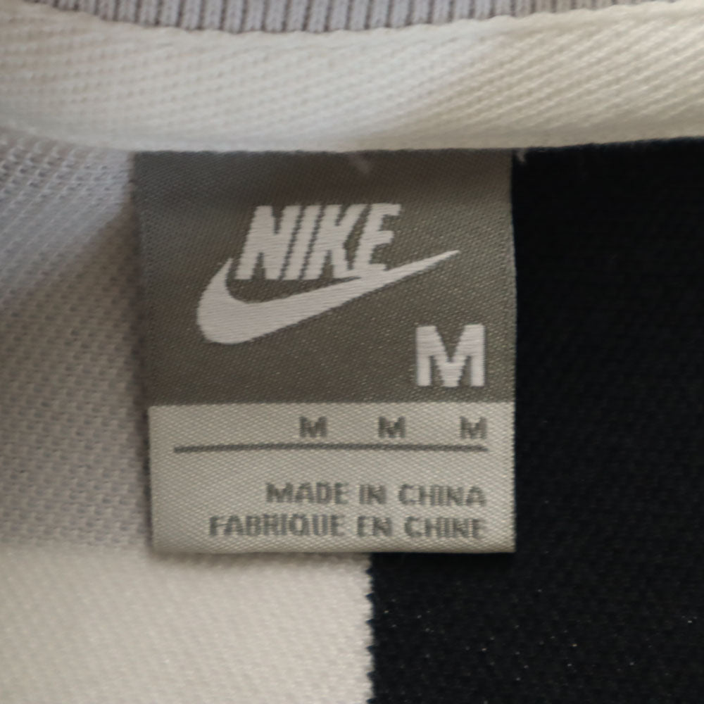 ナイキ ボーダー柄 半袖 ポロシャツ M グレー 他 NIKE 鹿の子 メンズ