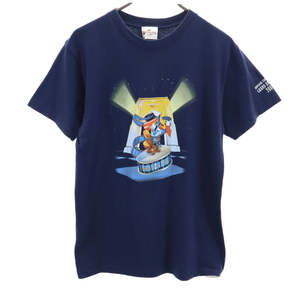 ユニバーサルスタジオジャパン ウッドペッカー 半袖 Tシャツ M ネイビー UNIVERSAL STUDIOS JAPAN メンズ